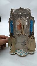 Large Antique Holy Card Diorama Early 1900s Communion picture