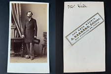Barrier, Paris, Giuseppe Fortunino Francesco Verdi Vintage cdv albumen print.G picture