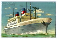 1980 American President Lines SS President Wilson Steamer CA Orient Postcard picture