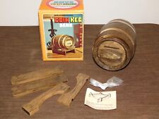VINTAGE MADE in USA BRUMBERGER COIN KEG BANK with KEY NEW in BOX picture