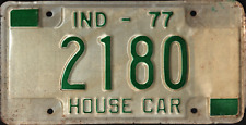Vintage 1977  Indiana House Car License Plate Birthday Gift Crafts picture