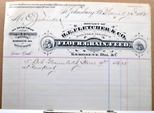 1882 H.E. FLETCHER & CO. St. Johnsbury, VT  Flour, Grain, Feed  Invoice Good picture