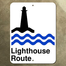 Nova Scotia Lighthouse Route marker highway road sign Canada 1980s scenic 18x24 picture