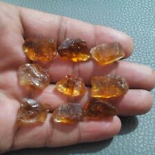 Fabulous Yellow Citrine Raw 9 Piece Size 15-21 MM Yellow Citrine Rough Jewelry picture