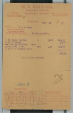 1917 Invoice HV Kell Co Griffin GA Grocers Bull Durham Victory Red Tobacco A16 picture