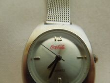 2000 Coca Cola Wristwatch Ladies Stainless Steel Adjustable Band Japan Movement picture