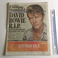 David Bowie - Announcement of his death in the London Evening Standard  picture