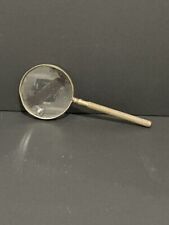 antique silver tone 5” magnifying glass picture