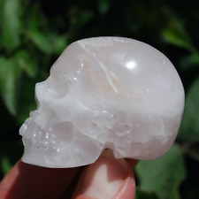 2in Gemmy Rose Quartz Crystal Skull, Realistic Carved Crystal picture
