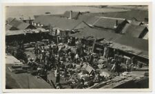 Original 1930's China Chinese Outdoor Market w many People Photo 3 3/8