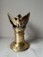 Vintage PM Craftsman Polished Brass American Eagle Candle Holder 6.5” picture