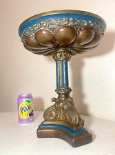 HUGE antique 1800's Armor Bronze clad Co. centerpiece compote tazza footed bowl picture