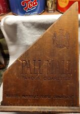 VINTAGE PALL MALL & HERBERT TAREYTON WOODEN CIGARETTE COUNTER DISPLAY w GRAPHICS picture