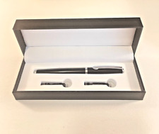 New in box black lacquer Amazon Basics cartridge Fountain Pen, SMOOTH Fine nib picture