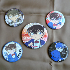 Detective Conan Edogawa Conan Can Badge 5 piece Set Used  picture