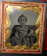 1/6th Size Neff Pat. Tintype of young child in half case picture