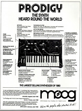 vtg 70s 80s MOOG PRODIGY MAGAZINE PRINT AD Synthesizer PINUP PAGE picture
