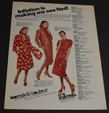 1979 Print Ad Long Legs Heels Sexy Dress Fashion Style Art Red Blonde Beauty picture