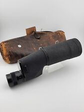 Vintage WW2 Military Monocular In Brown Leather Pouch. Unmarked. Good Condition. picture