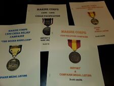 4 Book Set Pre WW I Marine 1898 1899 1900 & 1906 #'d Campaign Medal Roll History picture