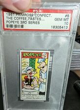 1961 Primrose Confectionary Popeye #5 This Coffee Tastes PSA 10 GEM MINT 3rd ser picture