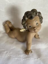 Lladro Vintage 2001 WINGED TENDERNESS Cherub Angel Porcelain Figurine Retired picture