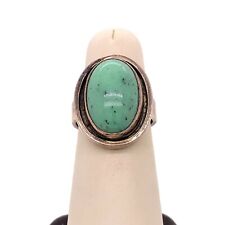 VTG Estate Navajo Sterling Silver & Turquoise Size 6.5 Ring 160  picture