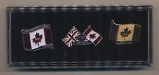 2017 Canada 3 Pin Set ~ 150th Birthday 1867-2017 ~ Maple Leaf & Union Jack Flags picture
