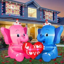 Valentines Day Love Heart Couple Elephants Airblown Inflatable Blow Up Romantic picture