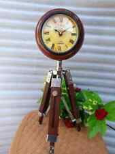 Wooden Tripod Clock With Adjustable Floor Standing Bedroom  & Home Room Decor picture