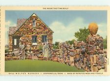Wolfe's Nursery The House That Time Built Stephenville Texas Post Card picture