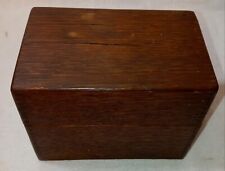 Vintage Oak Dove Tailed Corners Warm Brown Wood Box 6.5