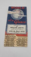 Vintage 1940's post-war ed World at a Glance Atlas ZEP cleaning advertisement picture