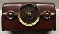 1950s Crosley 10-138 Maroon Bakelite Dashboard Tube Radio - Tested Working picture