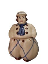 VTG Shawnee Pottery USA Great Northern Dutch Boy Cookie Jar Ribbon Buttons Scarf picture