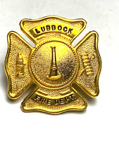 Antique Early OBSOLETE FIREMANS LUBBOCK TEXAS BADGE / Texas Fire Dept picture