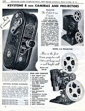 1947 Print Ad of Keystone R-8 8mm Movie Camera & A-8 Projector picture