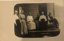 Antique Postcard AZO, Early 1900s, RPPC, Portrait on Porch picture
