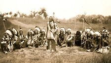 Native American Indian Treaty Talks  In Dakota Vintage 8 x 10  photo 1890s picture