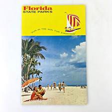 1950's VINTAGE FLORIDA STATE PARKS BROCHURE Fun in the Sun Women Swimsuit Travel picture
