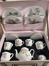 Child's Tea Set Porcelain by Reutter Flower Fairies Vintage Original Suitcase picture