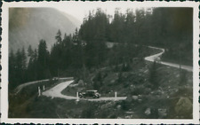 France, Lacets du Route du Col des Montets Vintage Silver Print. Savoie. Photogr picture