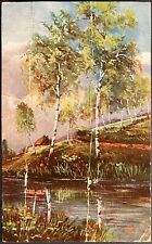 1907 Painting PC Trees along stream picture