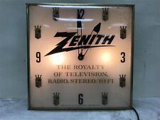 Advertising Lighted Wall Clock PAM 1961 Vintage Zenith TV Television Phono Radio picture