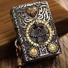 Zippo lighter Full-cover Collectible/ Seraph Angel moving cogwheel Free 4 Gifts picture