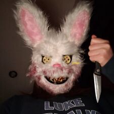 Scary Bloody Bunny Killer Rabbit Plush Mask for Halloween Horror Costume Props picture