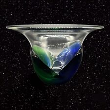 Nuutajarvi Notsjo Applied Glass Art Glass Bowl Finland Mid Century 9”W 6”T picture