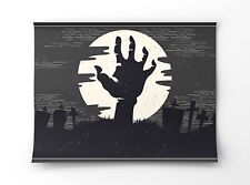 Darknalia | Happy Halloween Zombie Hand Horror Poster Print | 17 x 22 | picture