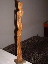 Hand Carved Statue of a Woman.Perfect workmanship,perfectly preserved.Seventies. picture