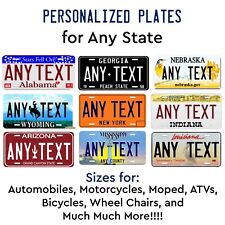 Vintage Personalized Any State Any Text License Plate Tag Auto Car ATV Bicycle picture